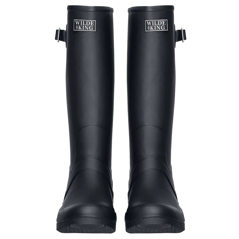 Dikamar Administrator Men's Wellington Boots - Plain Rubber Work Boots, Size 13 US (Black)