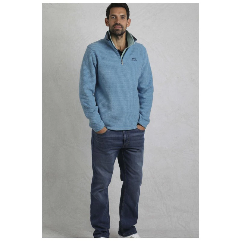 Sweat Zippé Weird Fish Bleu – Taille S – 1/4 Zip – Homme – Occasion Très Bon état