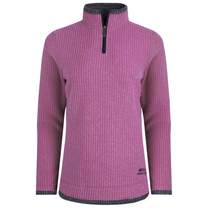 Sweat Capuche Femme Weird Fish – Rose Foncé/blanc – Taille 12 – Polaire 1/4 Zip