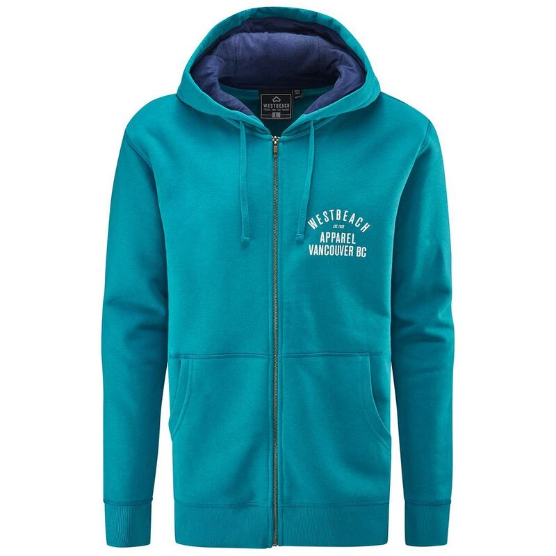 Westbeach Mens BC Revisited Zip Hoodie Seaweed Sportpursuit