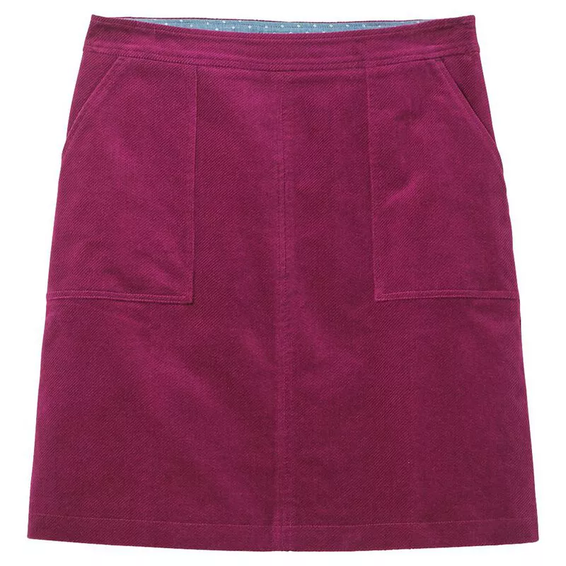 White stuff clocktower cord skirt red top