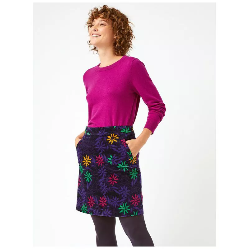 White Stuff Womens Wallflower Velvet Skirt Multi Sportpursuit