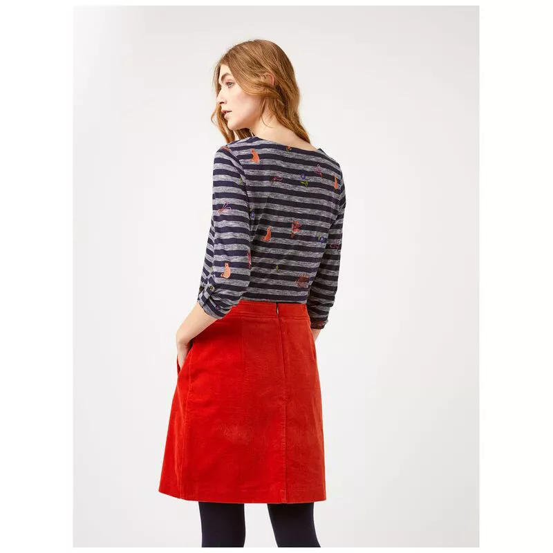 White Stuff Womens Iris Corduroy Skirt Orange Sportpursuit