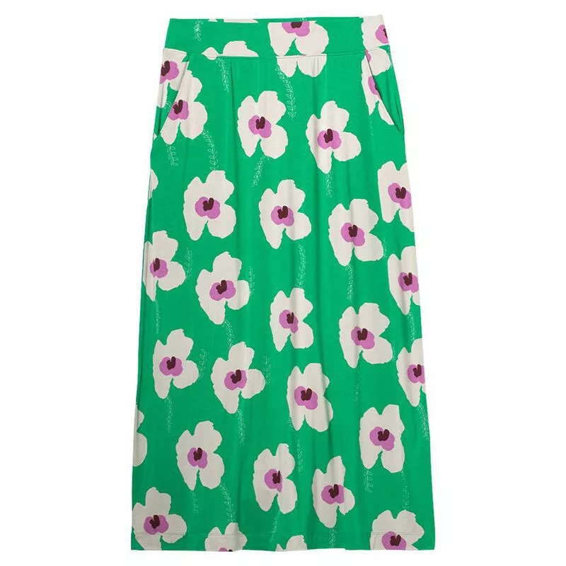 White Stuff Womens Jasmine Jersey Maxi Skirt Peacock Green Sportpu