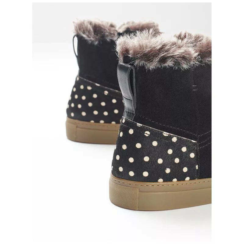 White Stuff Womens Ivy Faux Fur Ankle Boots Black Sportpursuit