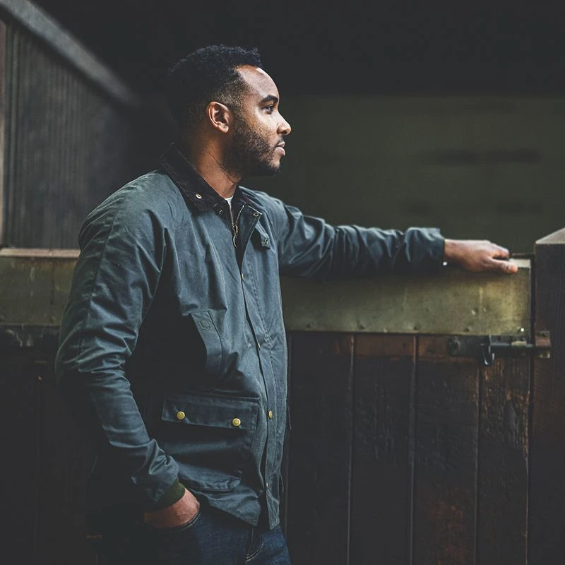 Mens belted wax jacket outlet
