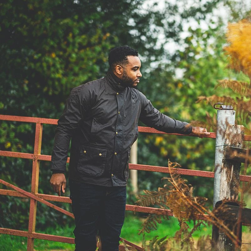 Wilde and King Mens Barton Waxed Jacket Brown Sportpursuit