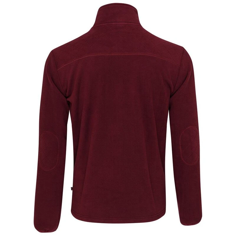 Wilde and King Mens Heath Fleece Jacket Burgundy Sportpursuit