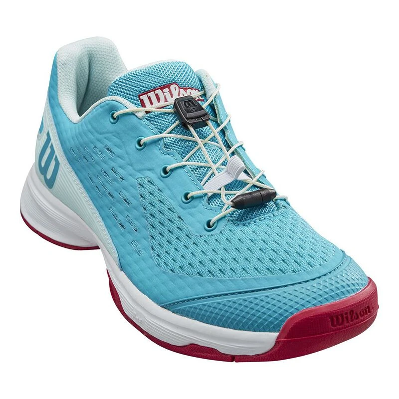 Wilson Kids Rush Pro 4.0 QL Padel Shoes Blue Sportpursuit