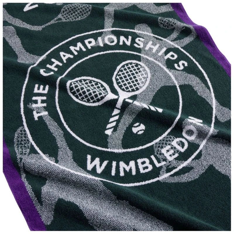 Wimbledon Championship Towel (Green and Purple) | Sportpursuit.com