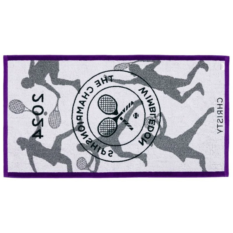 Wimbledon Championship Towel (Green and Purple) | Sportpursuit.com