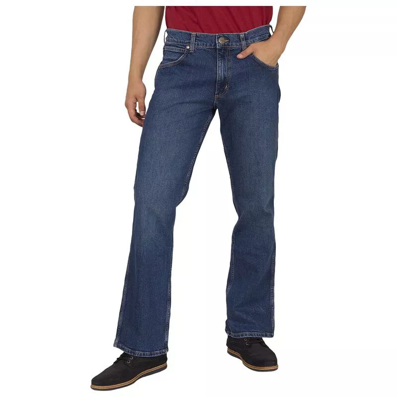 Wrangler Mens Jacksville Bootcut Jeans (Blue Heat) 