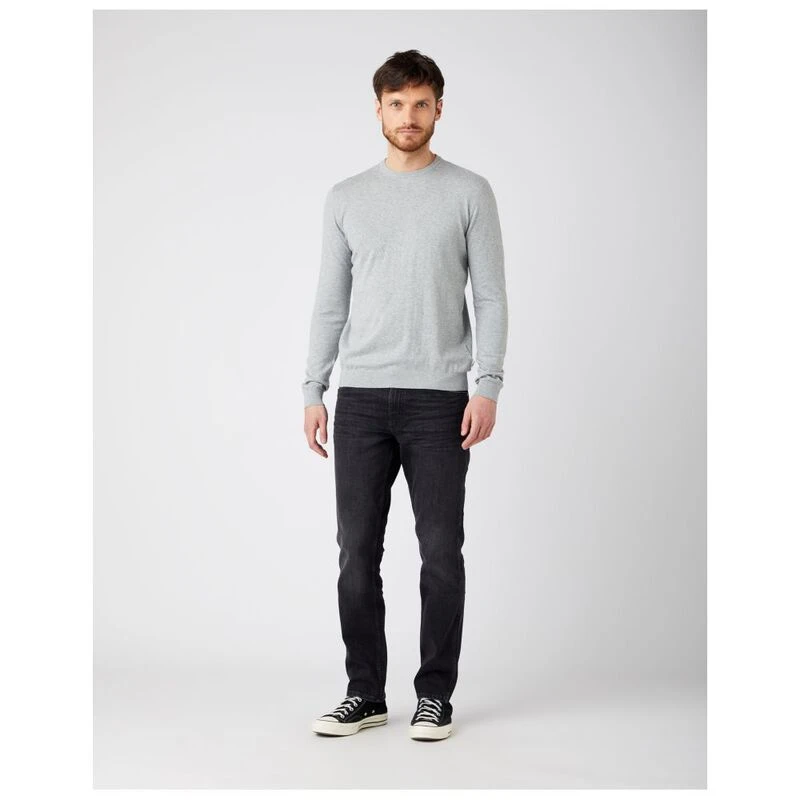 Wrangler Pull Crew Knit Homme Gris Sportpursuit