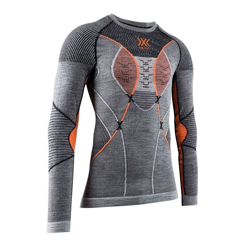 X Bionic Maglia termica Merino Uomo Nero Grigio Arancione privates