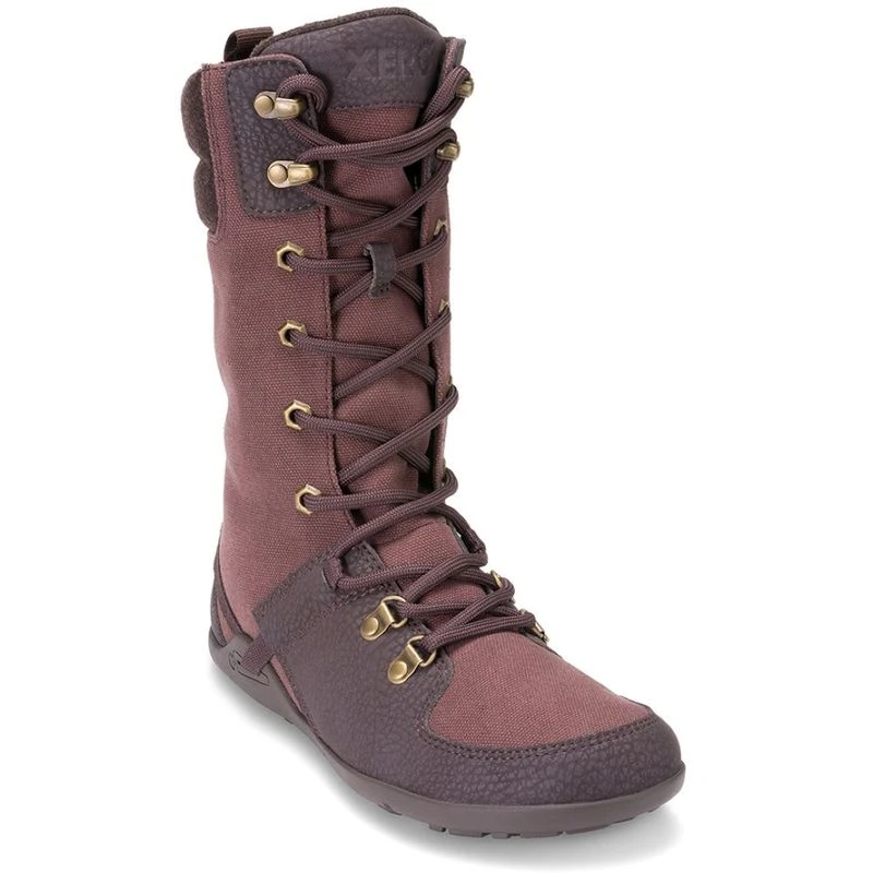 Xero Shoes Womens Mika Zipper Snow Boots Chocolate Plum Sportpursu