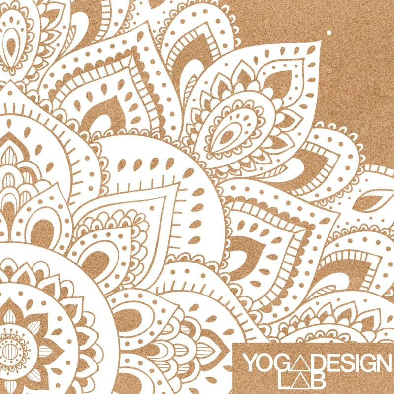 Yoga Design Lab Cork Yoga Mat (3.5mm Mandala White) Sportpursuit.c