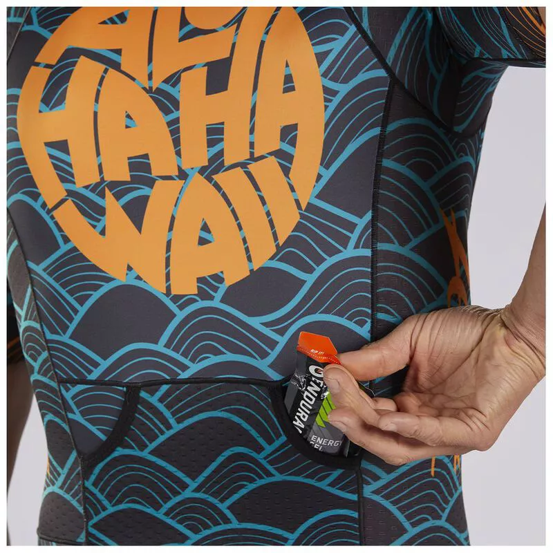 Zoot Mens LTD Tri Aero Short Sleeved Race Suit (Aloha 19) | Sportpursu