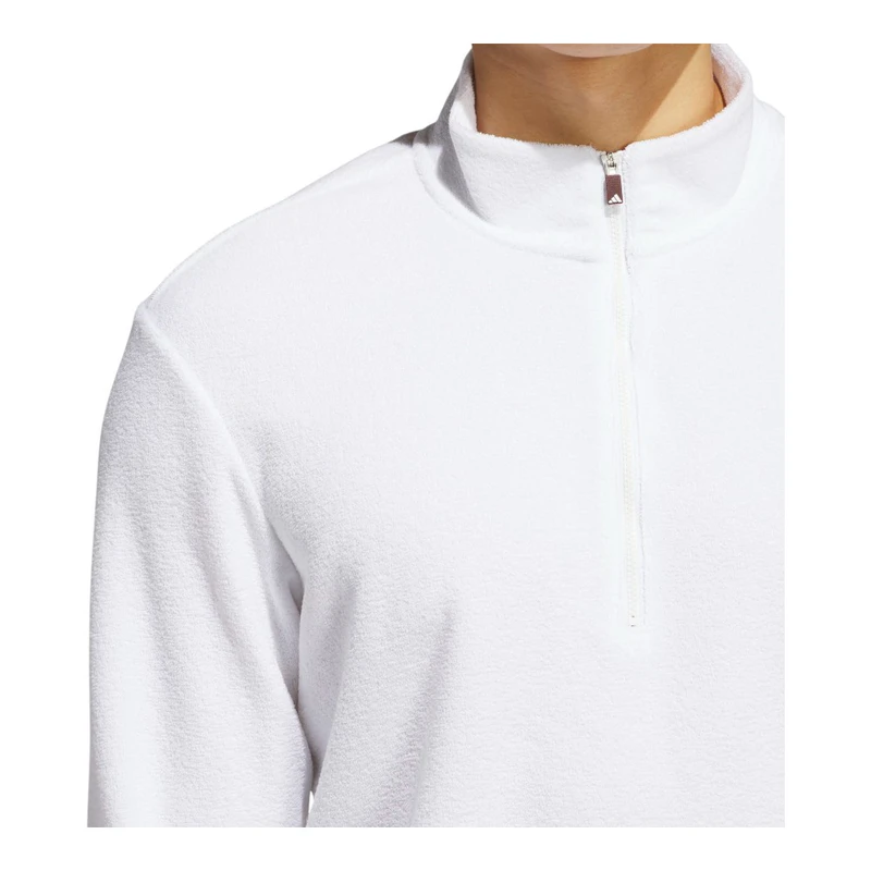 adidasGolf Mens Ultimate365 Terry Fleece Pullover (White) | Sportpursu