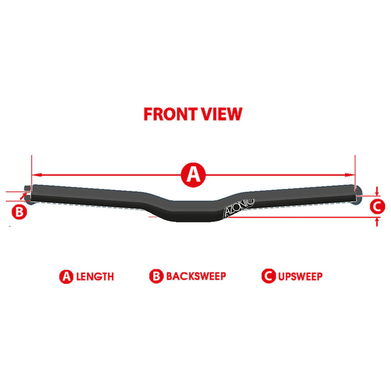 Azonic Flow Handlebars (1in Rise/750mm -Red) | Sportpursuit.com