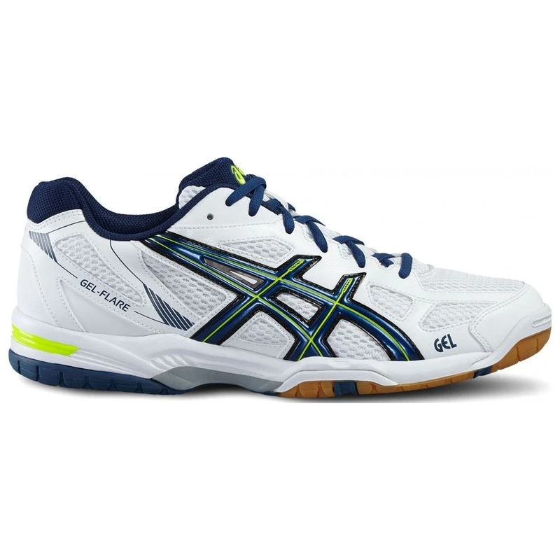 Asics Mens Gel Flare 5 Shoes White Blue Sportpursuit