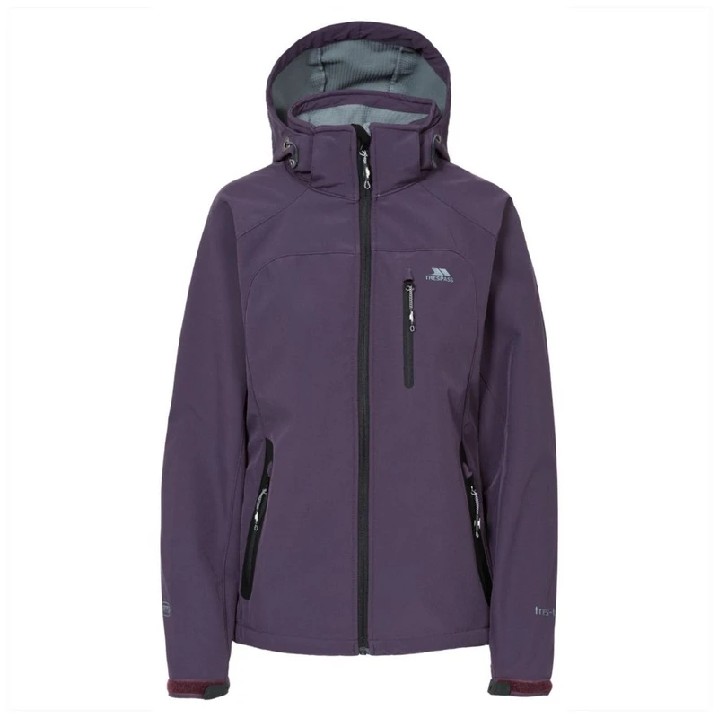 Trespass Womens Bela Soft Shell Jacket Black Sportpursuit