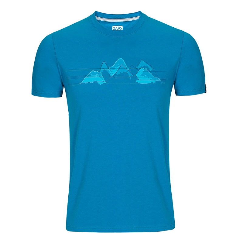 Zajo Mens Bormio T-Shirt (Blue Jewel Nature) | Sportpursuit.com