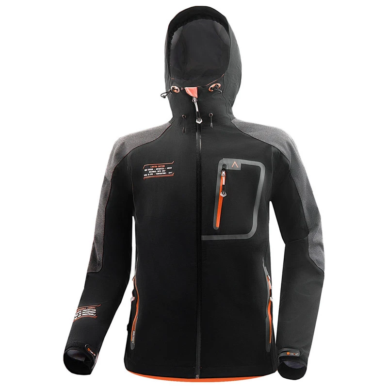 CimAlp Mens Vinson Ultrashell Jacket Black Red Sportpursuit