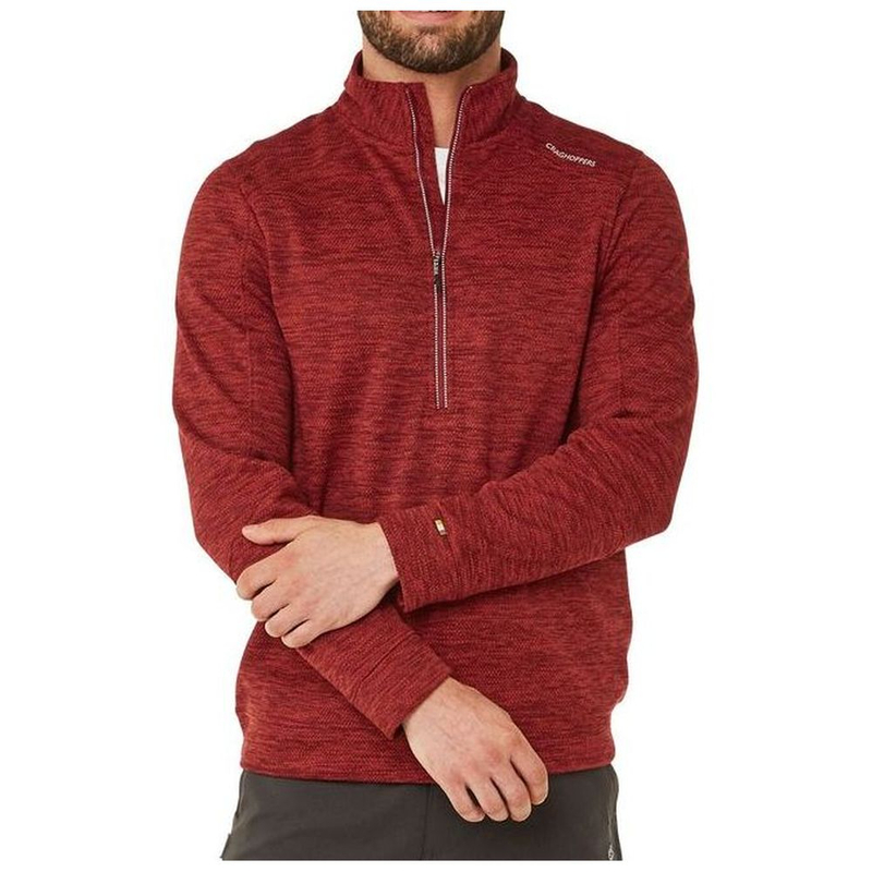 Craghoppers Mens Strata Half Zip Fleece Pullover Firth Red Sportpu