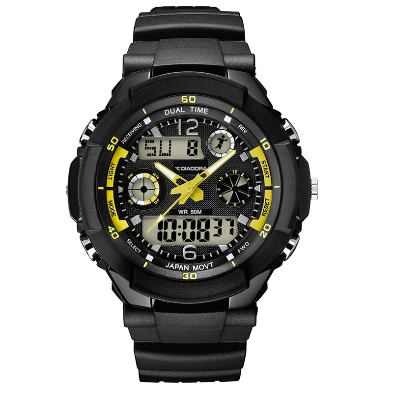 Diadora Crossover Watch Black Yellow Sportpursuit