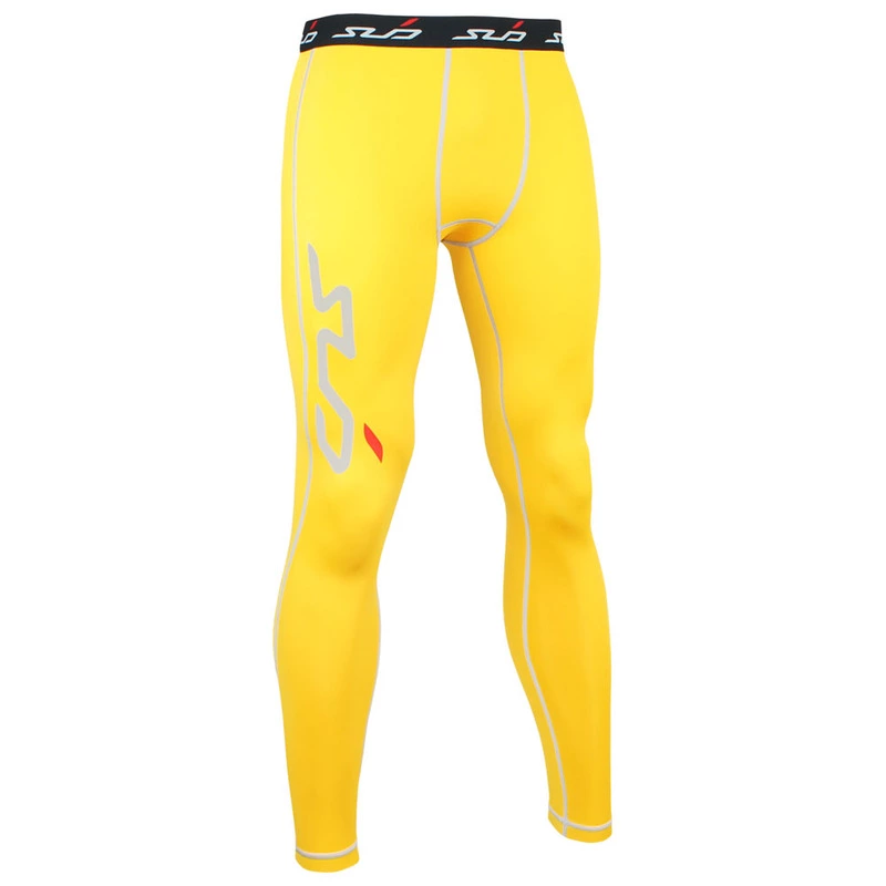 Sub Sports Mens Dual Compression Leggings Yellow Sportpursuit