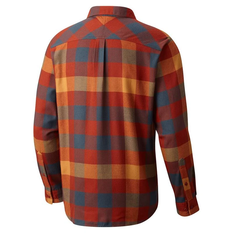 Columbia Mens Silver Ridge Flannel Long Sleeve Shirt Top Rusty Spo