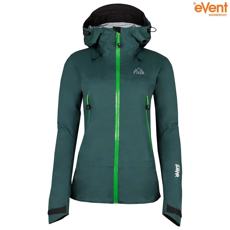 Fjern Womens Orkan Waterproof Shell Jacket Pine Green Sportpursuit