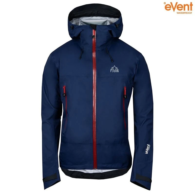 Mens Orkan Waterproof Shell Jacket Navy Rust Fjern