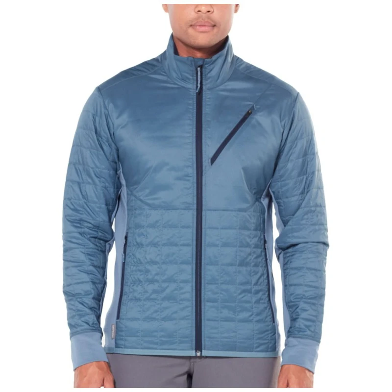Icebreaker Mens Merino Blend Helix Jacket Granite Blue Midnight Navy