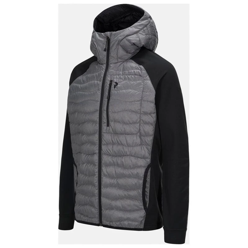 Peak Performance Mens Helium Hybrid Hooded Jacket (Grey Melange) Sp
