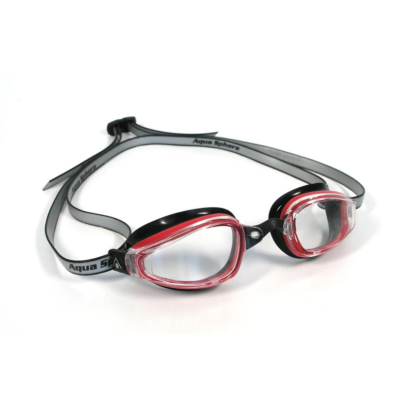 Black/Red Aqua Sphere K180 Clear Lens Adult swimming goggles
