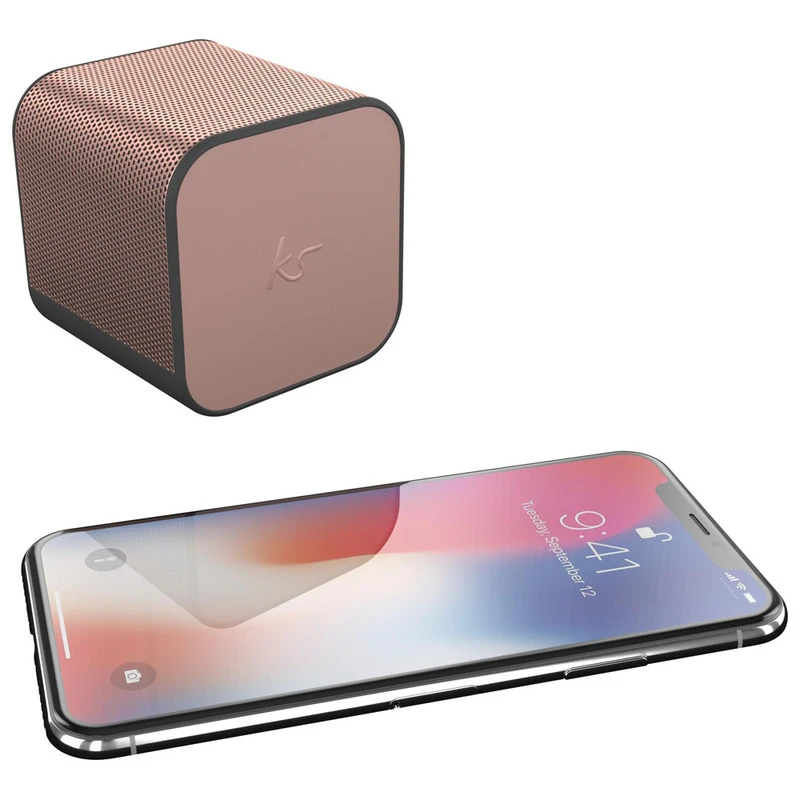 KitSound Boom Cube Portable Wireless Speaker (Rose Gold) | Sportpursui