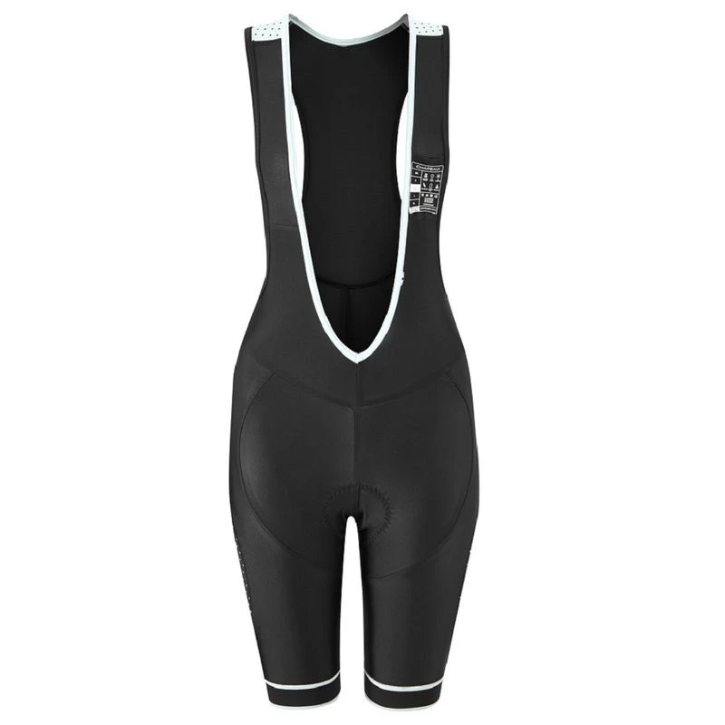 Chapeau Womens Classic Bib Shorts Grey Fiadre Pad Black Mint Sp