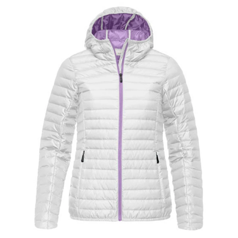 Kjus Womens Cypress Hooded Down Jacket White Allium