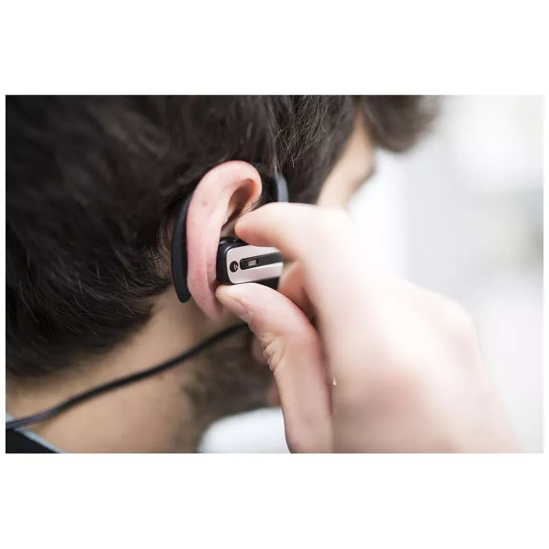 Magnussen M2 Bluetooth Sport Earphones Black Silver Sportpursuit.c
