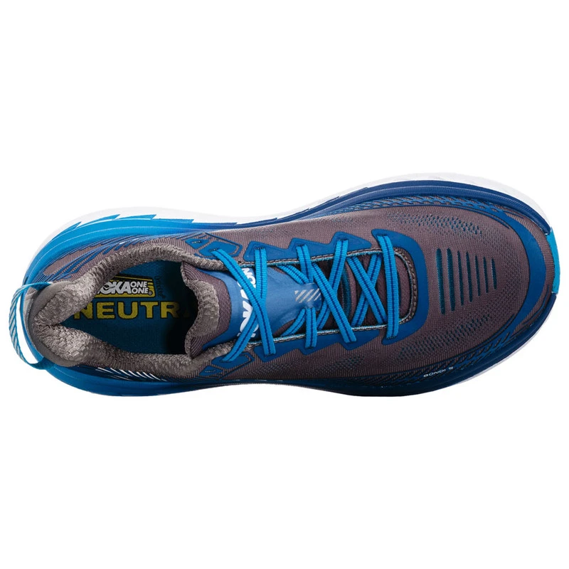 Hoka One One Mens Bondi 5 Shoes Charcoal Gray True Blue Sportpursu