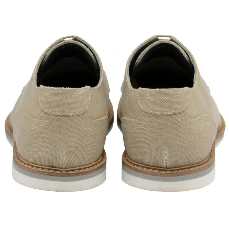 Frank Wright Mens Leek Shoes Beige Canvas Sportpursuit