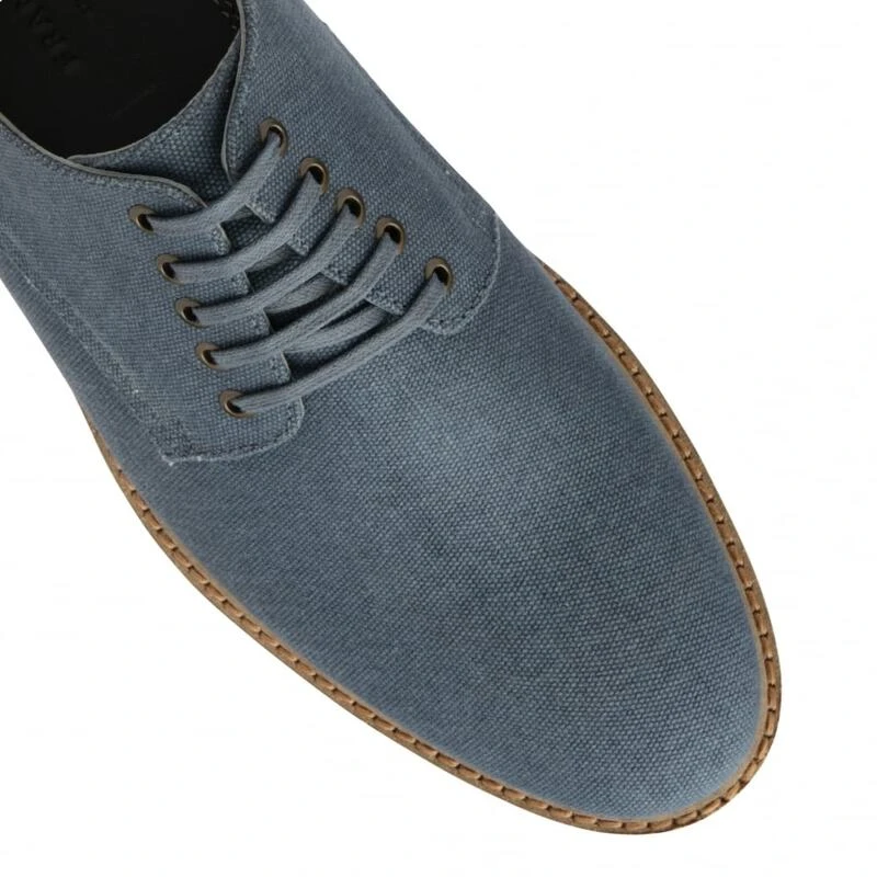 Frank Wright Mens Leek Shoes Blue Canvas Sportpursuit