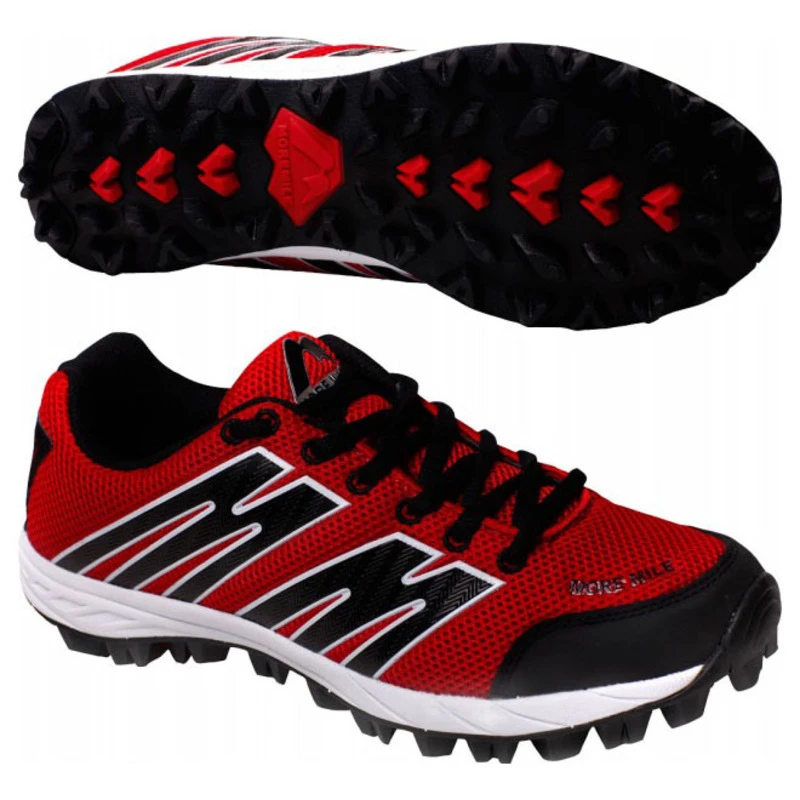 More Mile Womens Cheviot 2 Trail Running Shoes (Red/Black) Sportpurs