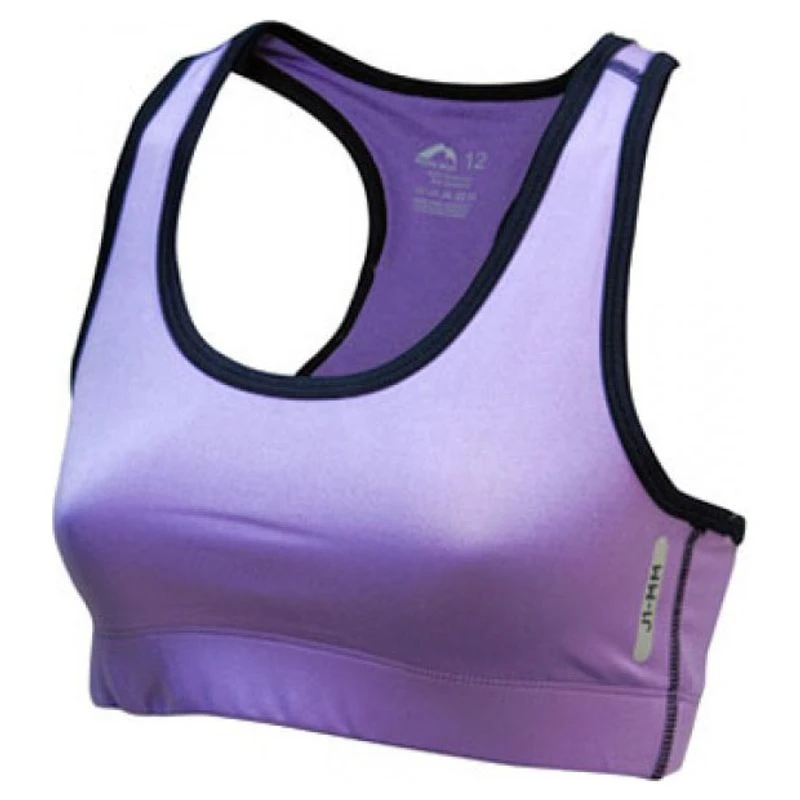 More Mile Womens Running Crop Top (Purple/Black)