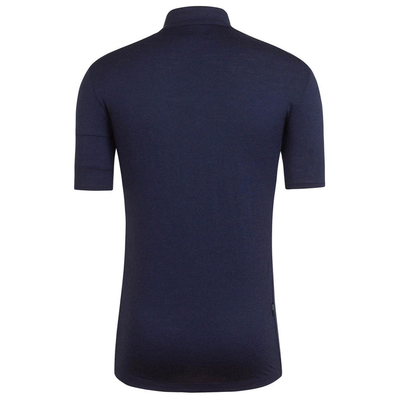 Rapha Mens Merino Polo Shirt (Dark Navy) | Sportpursuit.com