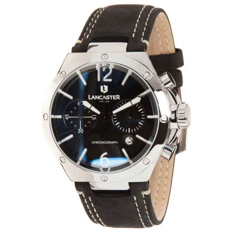 Amazon.com: LANCASTER Unisex Wrist Watch Chronograph XL Unico Leather Band  (red/Beige) : Clothing, Shoes & Jewelry