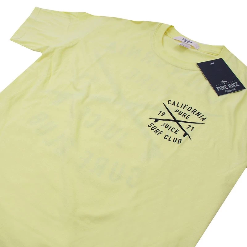 Pure Juice Mens Surf Club TShirt (Cornsilk)