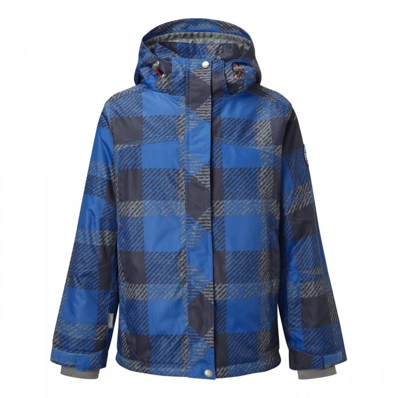 Tog24 Kids Scoot Milatex Ski Jacket Blue Check Sportpursuit