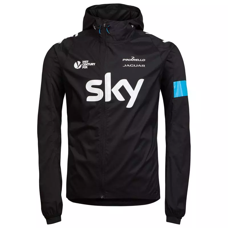 Rapha Mens Team Sky Spray Jacket (Black) | Sportpursuit.com